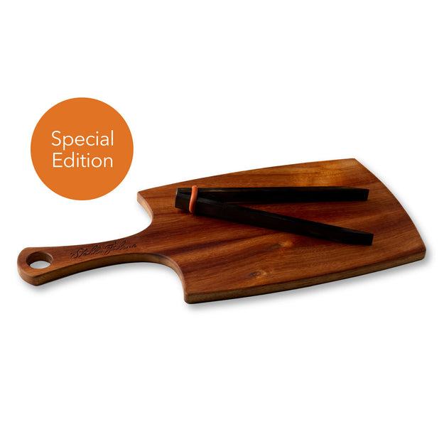 Koa Café Paddle and Ebony Tongs Bundle